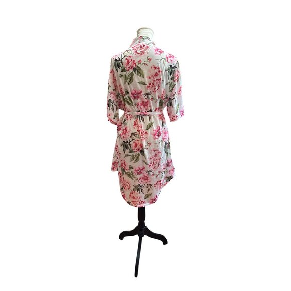 Floral Kimono Robe With Belt By Show Me Your Mumu O/S White Pink Lightweight - Picture 5 of 7